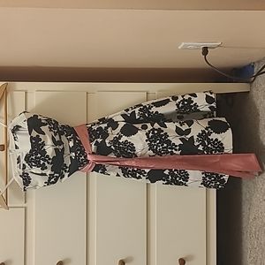 Le Chateau Strapless Floral Dress